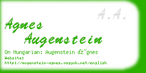 agnes augenstein business card